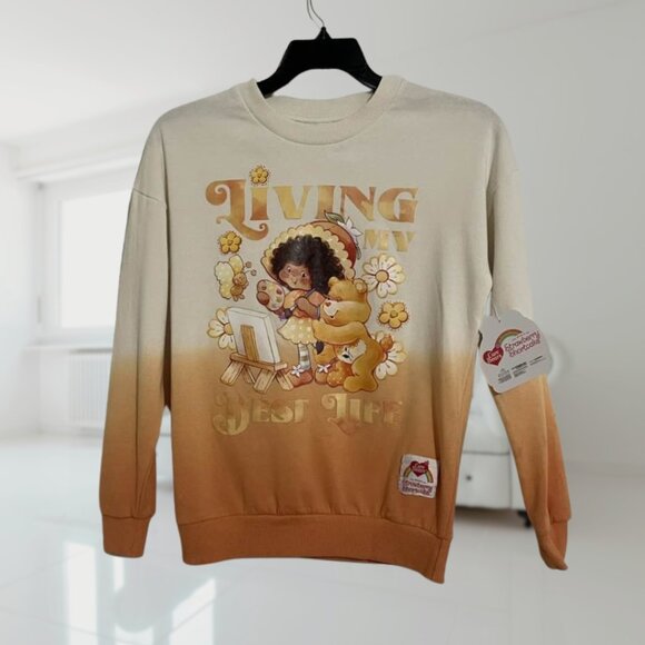 Strawberry Shortcake x Care Bears Oversized Sweatshirt NWT XXS - Picture 3 of 13